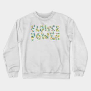 flower power retro pattern Crewneck Sweatshirt